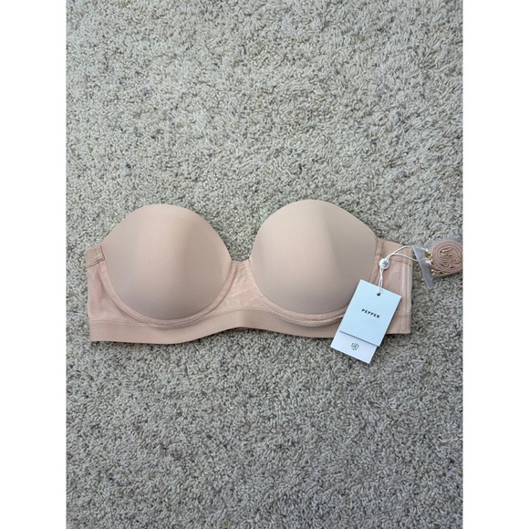 pepper Other - NWT Pepper Multiway Strapless Bra 38B Buff Beige Nude Convertible